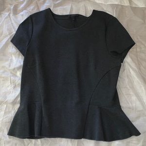 JCrew Peplum Dark Grey Never Worn Blouse